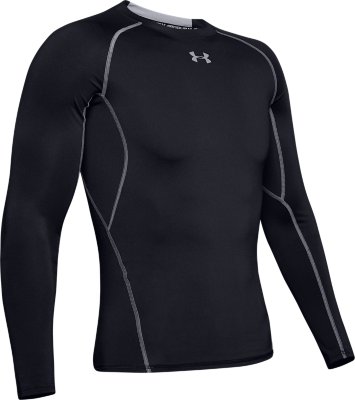 Under Armour HeatGear homme gris à manches longues Sports Compression Running Top